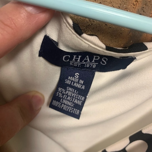 Chaps Black and White Sleeveless Maxi Dress - Picture 3 of 3